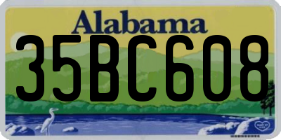 AL license plate 35BC608