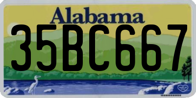 AL license plate 35BC667