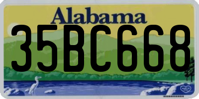 AL license plate 35BC668