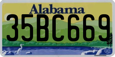 AL license plate 35BC669