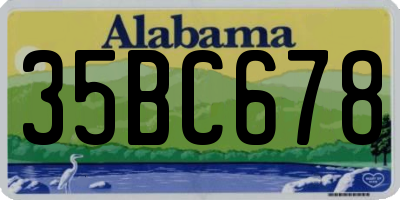 AL license plate 35BC678