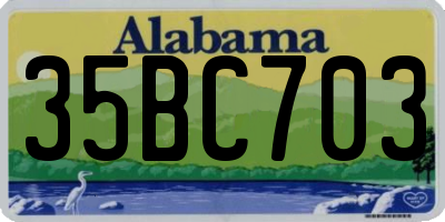 AL license plate 35BC703
