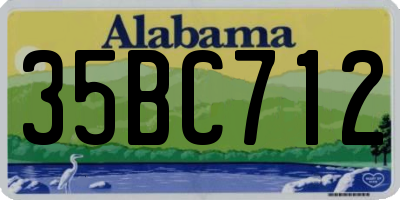 AL license plate 35BC712