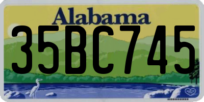AL license plate 35BC745