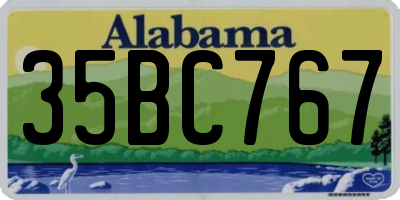 AL license plate 35BC767