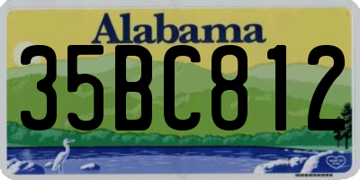 AL license plate 35BC812