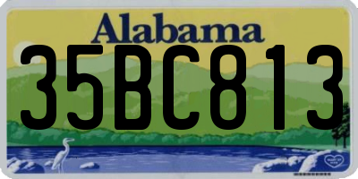 AL license plate 35BC813