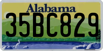 AL license plate 35BC829