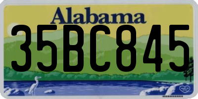 AL license plate 35BC845