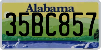 AL license plate 35BC857