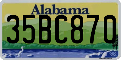 AL license plate 35BC870
