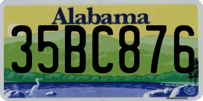 AL license plate 35BC876