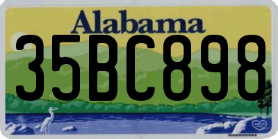 AL license plate 35BC898