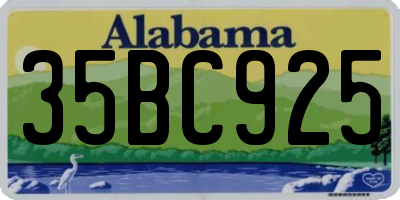 AL license plate 35BC925