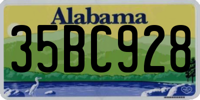 AL license plate 35BC928