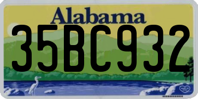 AL license plate 35BC932