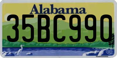 AL license plate 35BC990