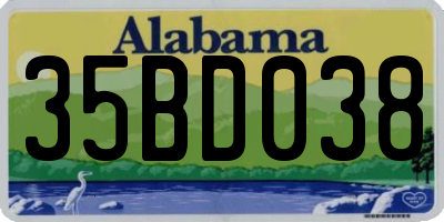 AL license plate 35BD038
