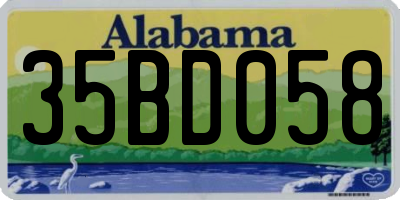 AL license plate 35BD058