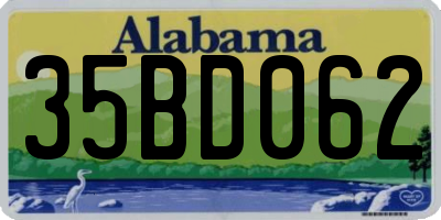 AL license plate 35BD062