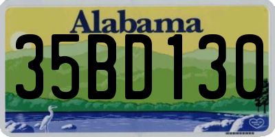 AL license plate 35BD130