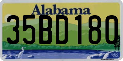 AL license plate 35BD180