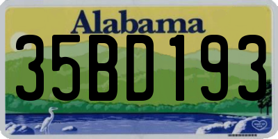 AL license plate 35BD193