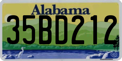 AL license plate 35BD212