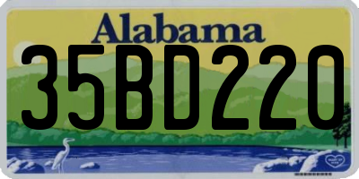 AL license plate 35BD220