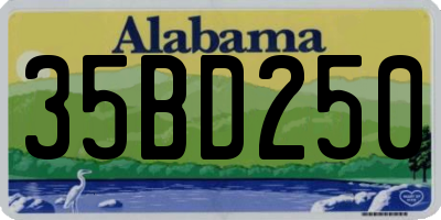 AL license plate 35BD250