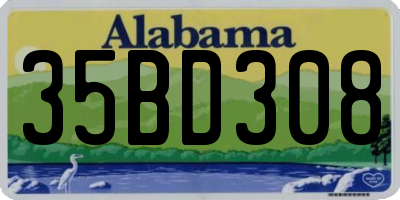 AL license plate 35BD308