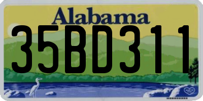 AL license plate 35BD311