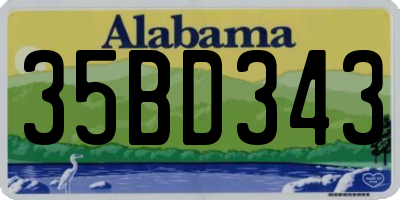 AL license plate 35BD343