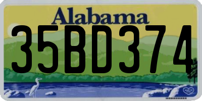 AL license plate 35BD374