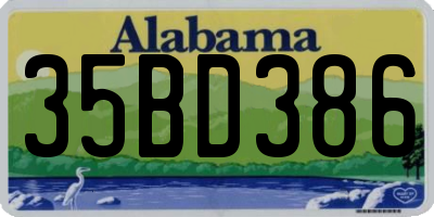 AL license plate 35BD386