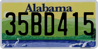 AL license plate 35BD415
