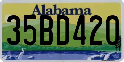 AL license plate 35BD420