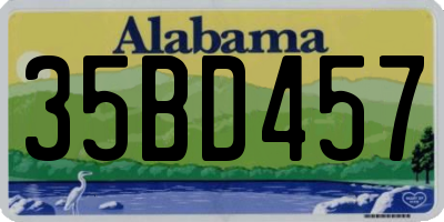 AL license plate 35BD457