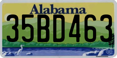 AL license plate 35BD463