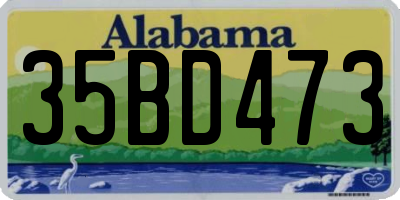 AL license plate 35BD473