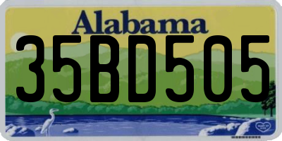 AL license plate 35BD505