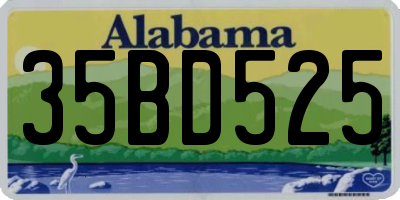 AL license plate 35BD525