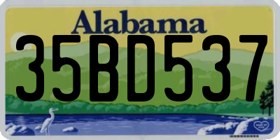 AL license plate 35BD537