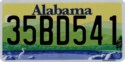 AL license plate 35BD541