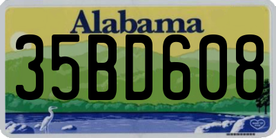 AL license plate 35BD608