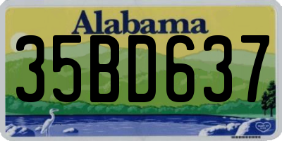 AL license plate 35BD637