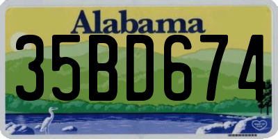 AL license plate 35BD674