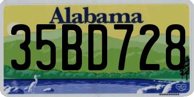 AL license plate 35BD728