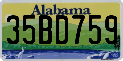 AL license plate 35BD759