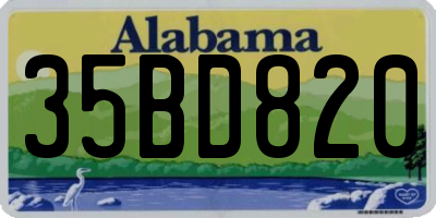 AL license plate 35BD820